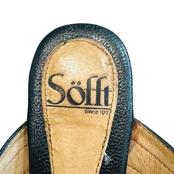 Sofft Black Leather Sandals - Size 7.5 - Picture 7 of 13